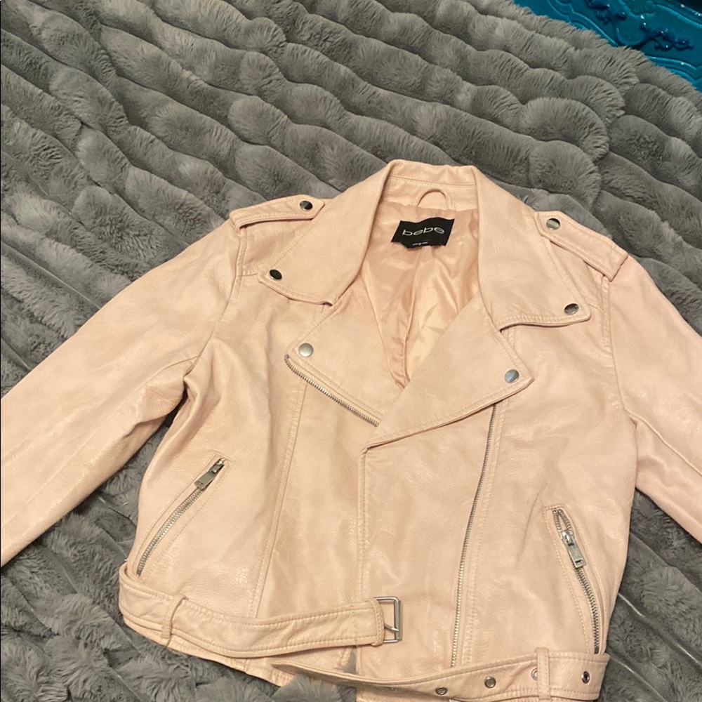 Bebe Women's Pink Moto Jacket